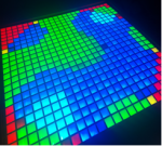 Дизайнерский программируемый светоизлучающийся экран «LED Squares Board»